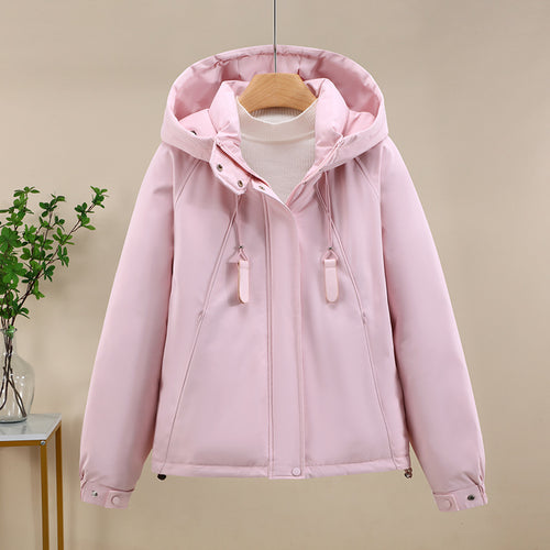 Damen Funktionale Softshelljacke mit verstellbarer Kapuze und hochwertigen Reißverschlüssen R&B