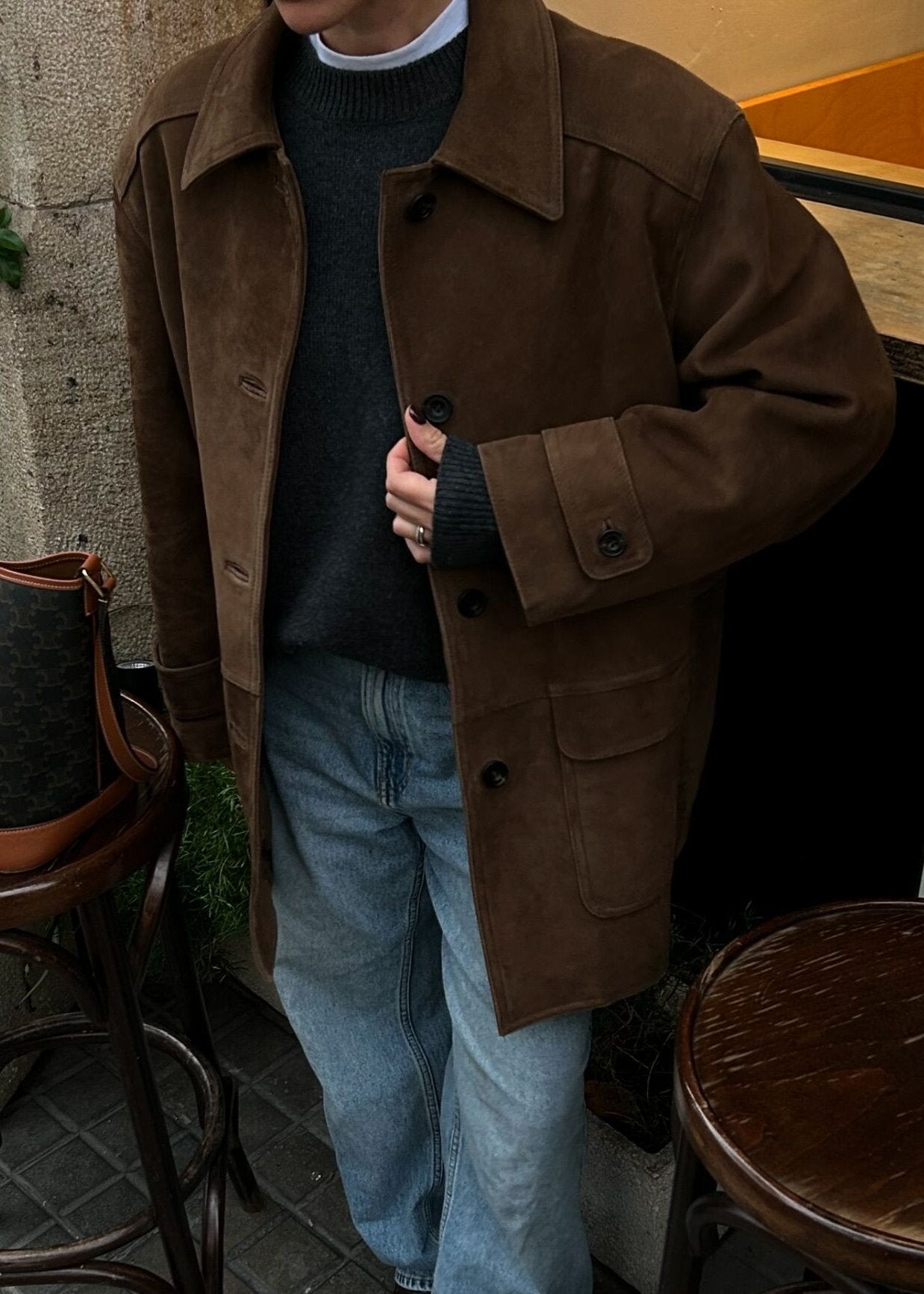 R&B | Wildleder Button-Up Jacke