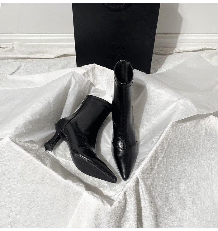 Damen Elegante High Heel Stiefeletten mit schmaler Silhouette und spitzem Design R&B