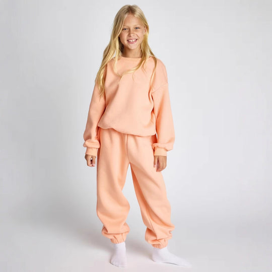 Damen lässiges Sweat-Set mit voluminösem Oberteil und bequemen Jogginghosen R&B
