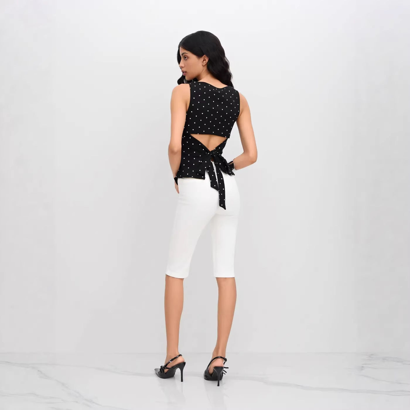Damen Chic Rollkragen Top mit Raffung und Bindegürtel R&B