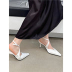 Damen spitze Slingback High Heels mit verstellbaren Riemen R&B
