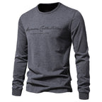 Herren Langarmshirt mit zeitgemäßer Schriftzug
