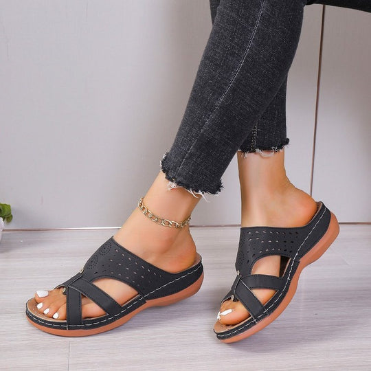 Damen Komfortable Riemchen-Sandalen mit atmungsaktiven Obermaterialien R&B