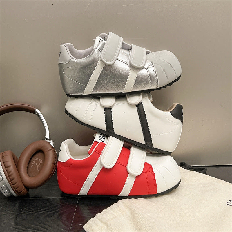 Damen sportliche Sneaker mit verstellbarem Klettverschluss und rutschfester Sohle R&B