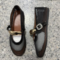 Damen Stilettos mit netzartigem Obermaterial und moderner Schnallenapplikation R&B