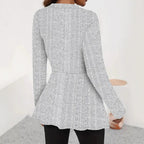 Damen Moderne Strickjacke mit asymmetrischem Schnitt und eleganten Details R&B