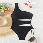 Damen Einseitiger Badeanzug mit modernem Cut-Out und sportlichem Schnitt R&B
