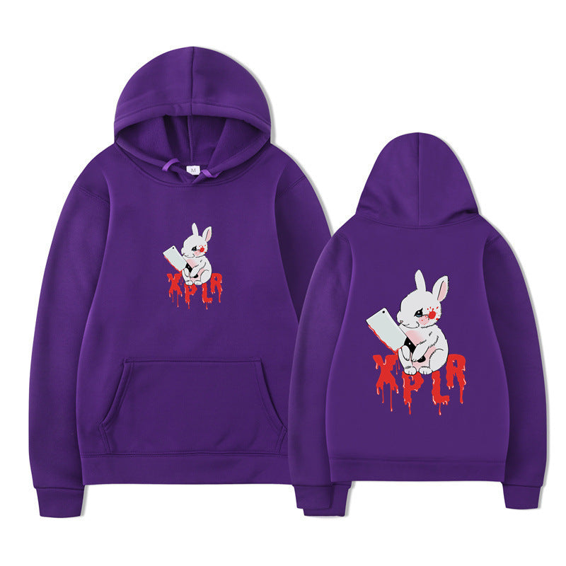 Damen Kapuzensweater mit auffälligem Cartoon-Motiv und bequemer Passform R&B
