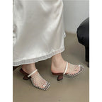 Damen Mules mit modernem Netzdesign R&B