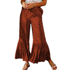 Damen Weite Palazzo-Hose mit voluminösem Saum und elastischem Bund R&B