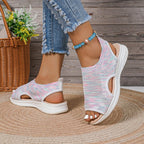Damen bequeme Sandalen mit atmungsaktivem Obermaterial R&B