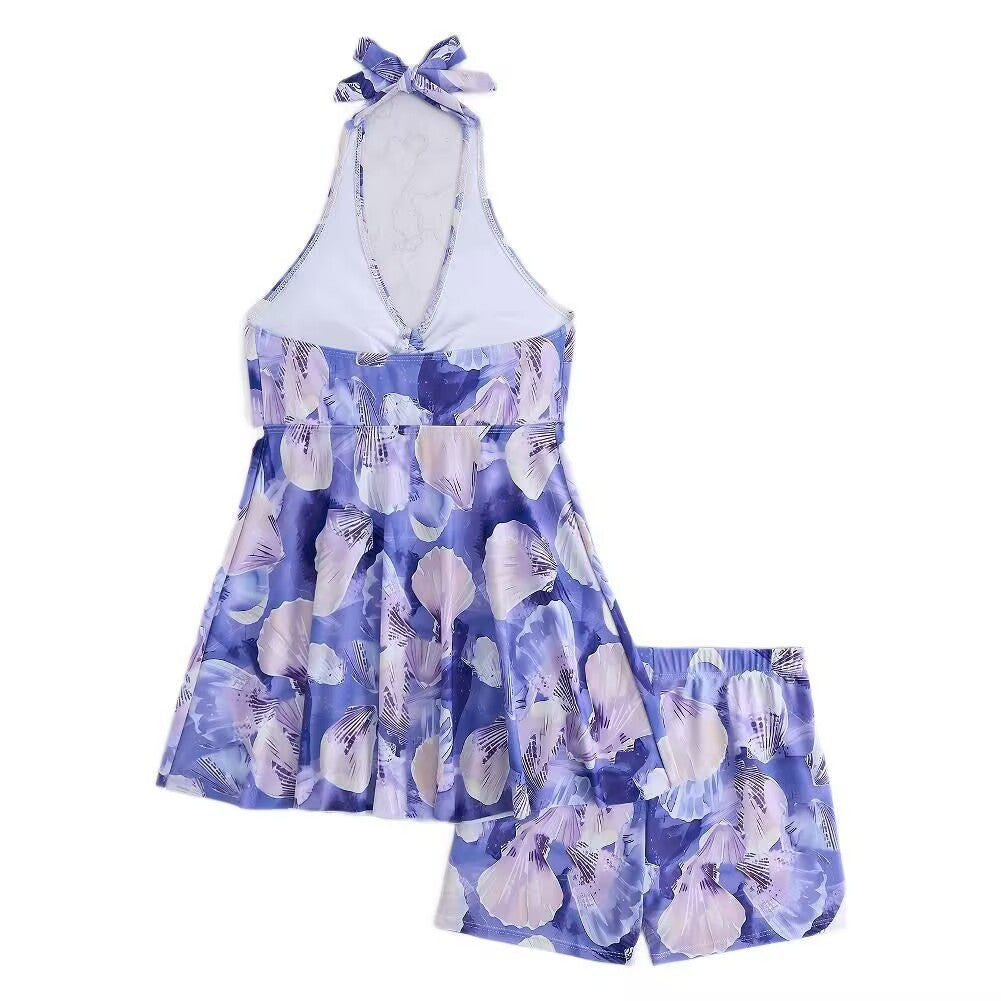 Damen Tankini-Set mit romantischem floralen Design und verstellbarem Oberteil R&B