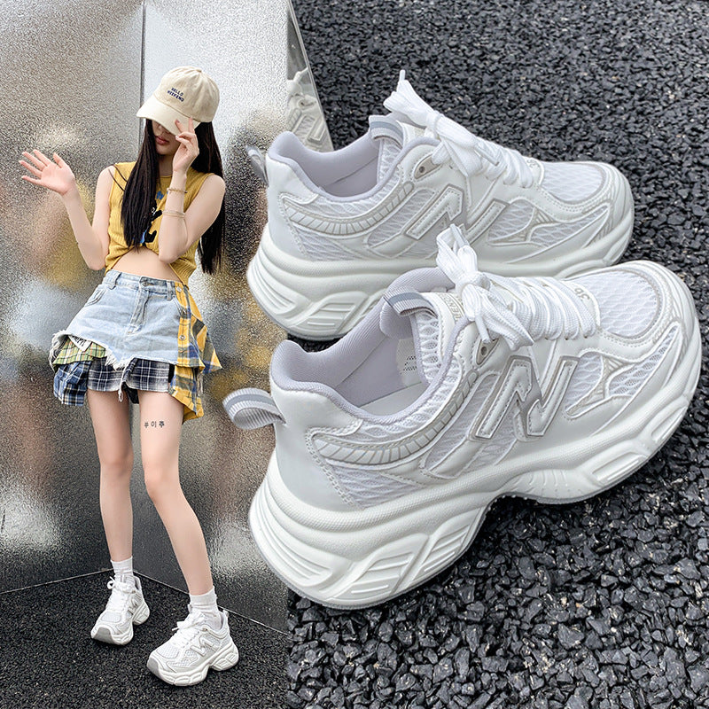 Damen Sportliche Sneakers mit atmungsaktiven Mesh-Details und stoßdämpfender Sohle R&B
