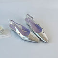 Damen Slingback-Pumps mit floralen Strassverzierungen und elegantem Schnitt