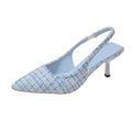 Damen Slingback-Pumps mit Elegantem Stoffmix und Modischem Absatz Heidi-Mode