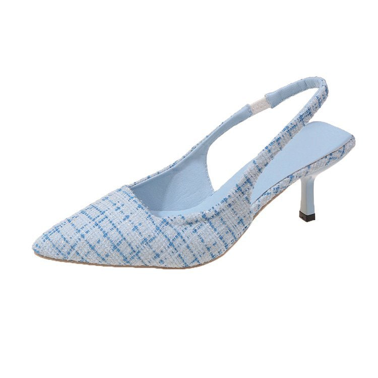 Damen Slingback-Pumps mit Elegantem Stoffmix und Modischem Absatz Heidi-Mode