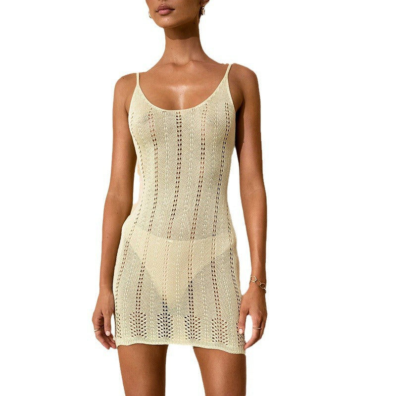 Damen elegantes gehäkeltes Strandkleid R&B