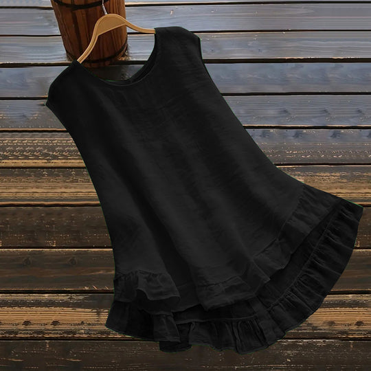 Damen Leichtes Sommerkleid aus atmungsaktivem Material mit Rüschendetails R&B