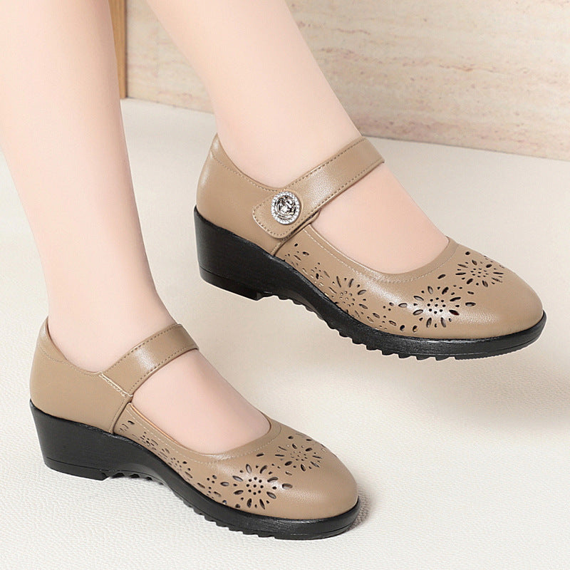 Damen Ballerinas mit modischer Lochmusterung und komfortablem Fersenbereich R&B