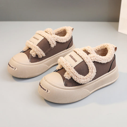 Damen Sportliche Sneaker mit flauschigem Innenfutter und rutschfester Sohle R&B