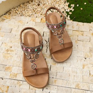 Damen Riemchen-Sandalen mit filigranen Verzierungen R&B