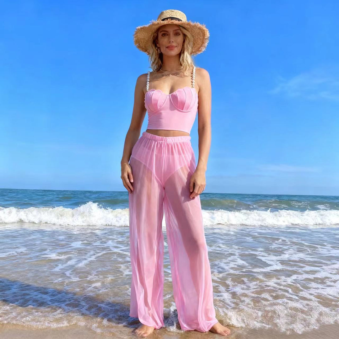Damen Palazzohose mit eleganten transparenten Akzenten R&B