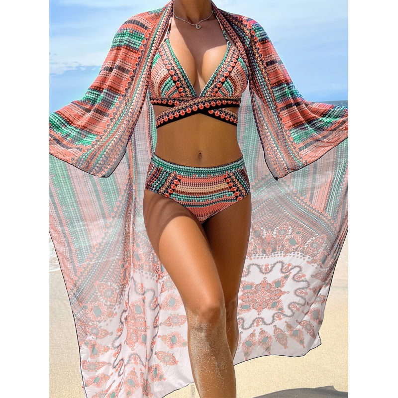 Damen Hochwertiger Bikini-Set mit einzigartigem Muster R&B