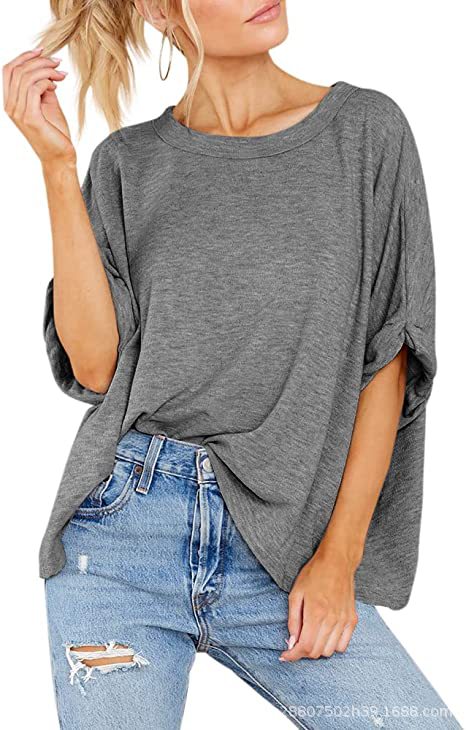 Damen lässiges Oversized T-Shirt R&B
