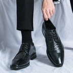 Damen Elegante Lederschuhe mit strukturiertem Obermaterial und klassischem Design R&B