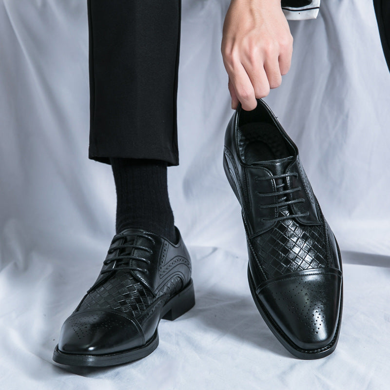 Damen Elegante Lederschuhe mit strukturiertem Obermaterial und klassischem Design R&B