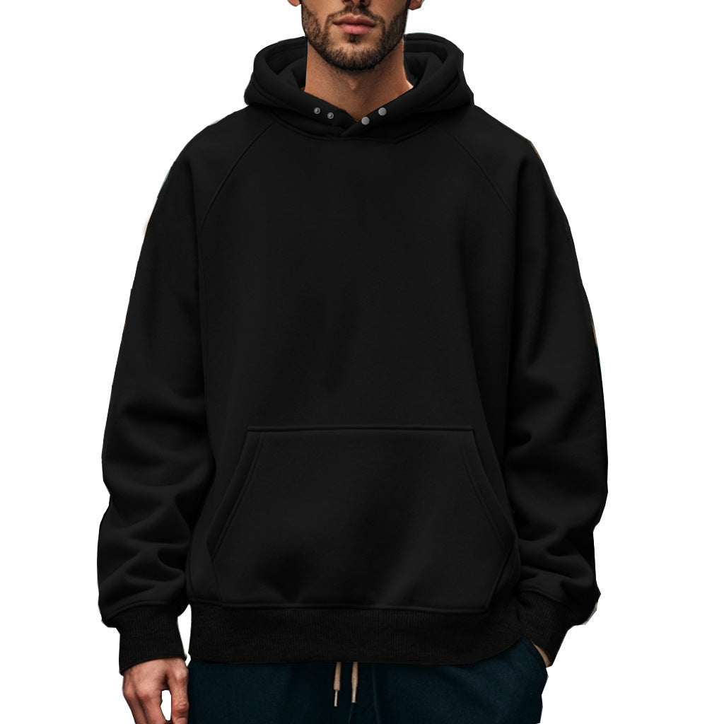 Herren Kapuzenpullover mit lässigem Schnitt und praktischer Kängurutasche R&B