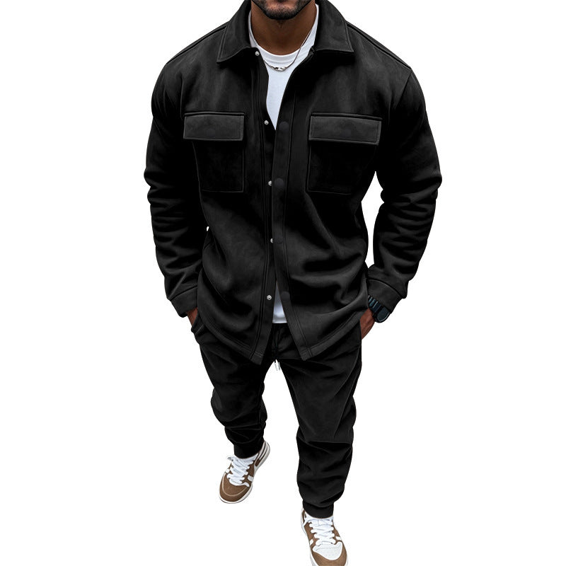 Herren Freizeit-Longejacke mit praktischen Knopftaschen und elastischen Details R&B
