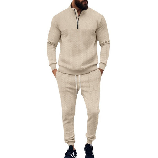 Herren Sportliches Freizeit-Set aus atmungsaktivem Material mit strukturiertem Design R&B