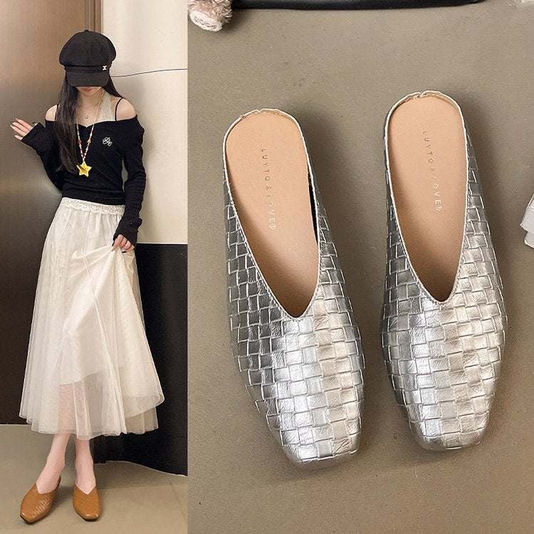 Damen elegante Spangen-Ballerinas mit glänzendem Obermaterial R&B