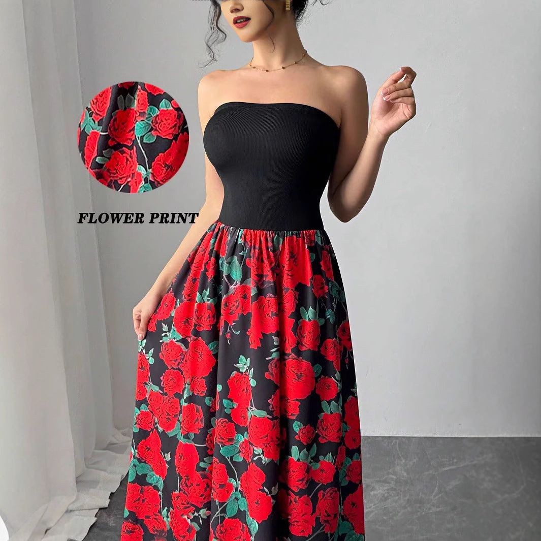 Damen Maxikleid im luxuriösen Blumenmuster R&B