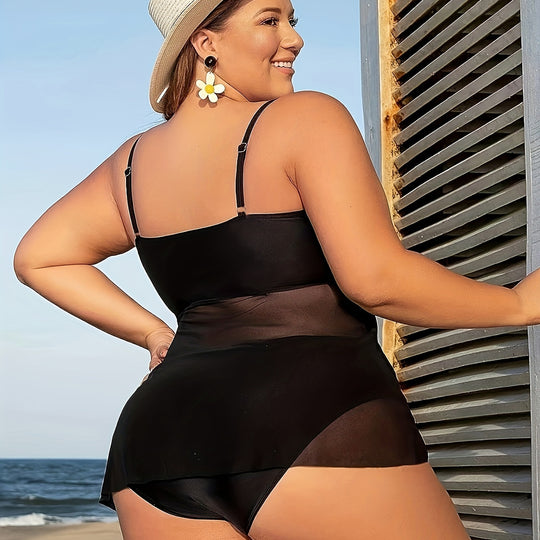 Damen Figurbetontes Bade-Outfit mit verführerischem Wickeldetail R&B