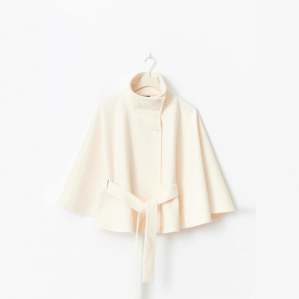 Damen Relaxed Fit Umhangjacke mit Bindegürtel R&B