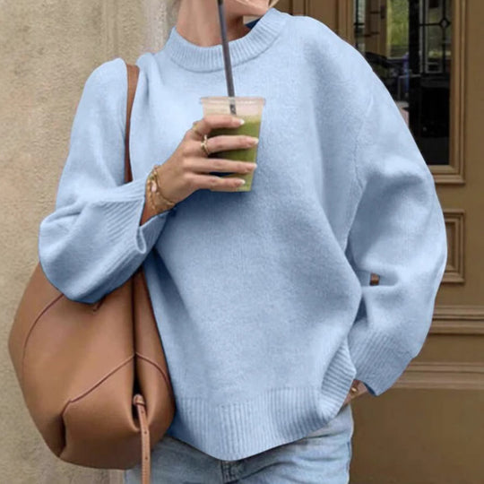 Damen Pullover mit lässigem Schnitt und voluminösen Ärmeln R&B