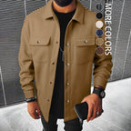 Herren nan Hemdenjacke aus Wollmix mit Druckknöpfen und Pattentaschen R&B