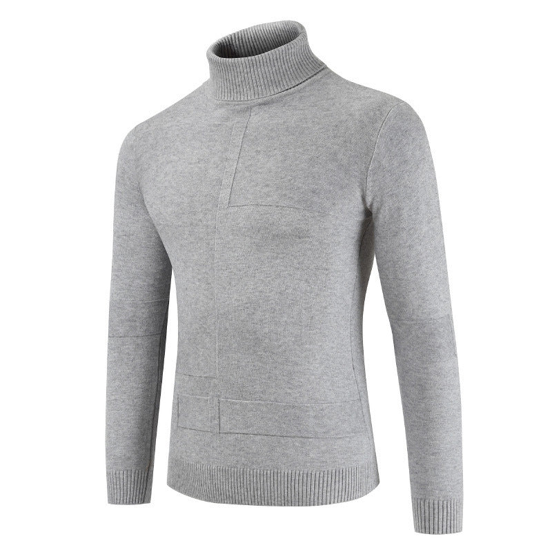Herren Rollkragenpullover aus weichem Strickmaterial mit modernem Design R&B