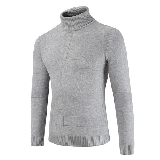 Herren Rollkragenpullover aus weichem Strickmaterial mit modernem Design R&B