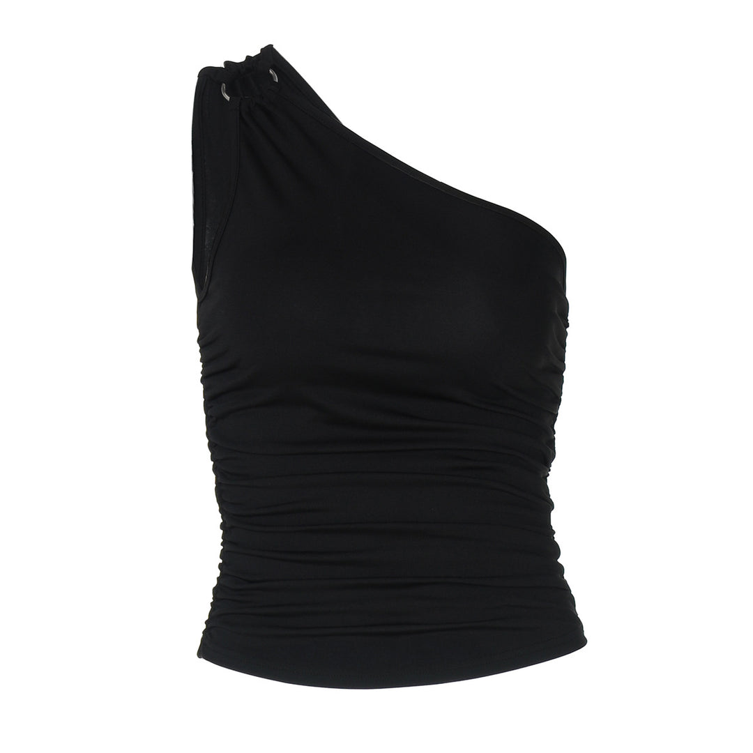Damen elegantes Oberteil mit asymmetrischem Schnitt und raffinierten Raffungselementen R&B