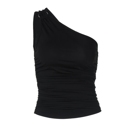 Damen elegantes Oberteil mit asymmetrischem Schnitt und raffinierten Raffungselementen R&B