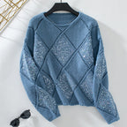 R&B | Luftiger Hohlstrickpullover Für Übergangszeit