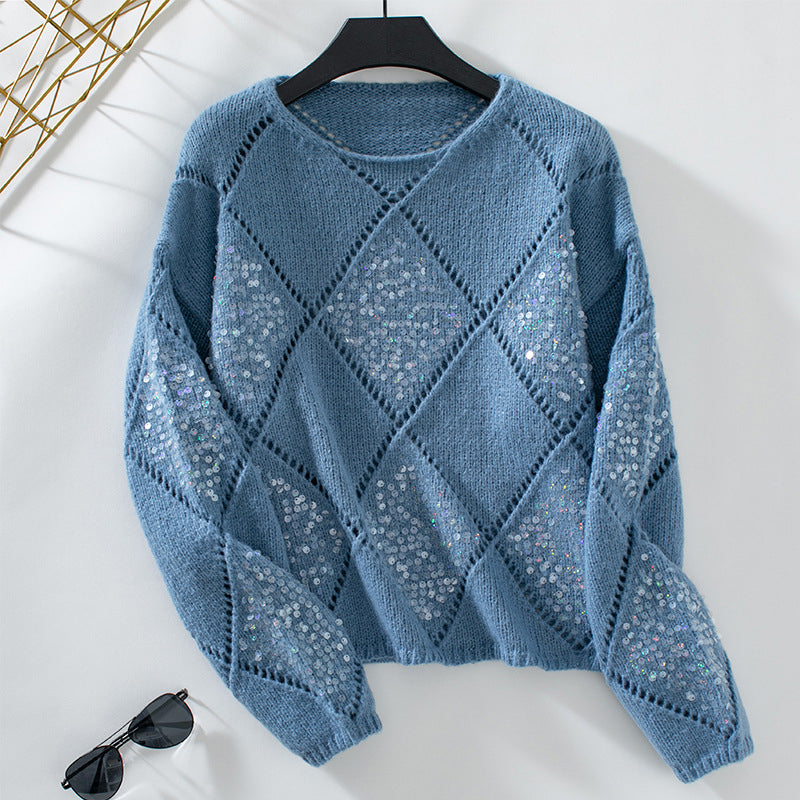 R&B | Luftiger Hohlstrickpullover Für Übergangszeit
