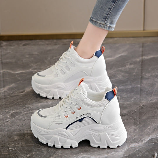 Damen Sportliche Sneakers mit atmungsaktivem Mesh-Obermaterial und dämpfender Sohle R&B