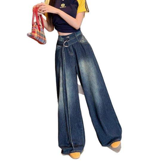 Damen Weite Denim-Hose mit modischem Schnitt R&B