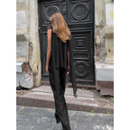 Damen Elegantes Top mit fließendem Schnitt und raffiniertem Halstuch R&B