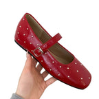 Damen Ballerinas mit dekorativer Schnalle und funkelndem Design R&B